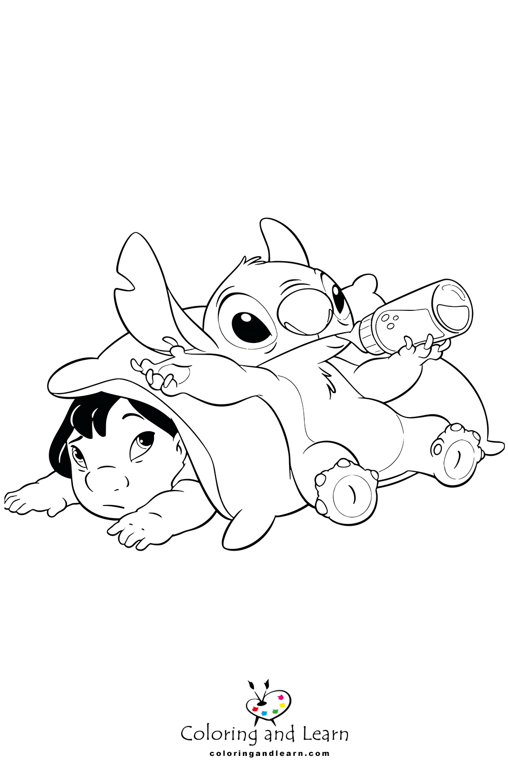 130 Stitch And Angel Coloring Pages FREE Printable 12