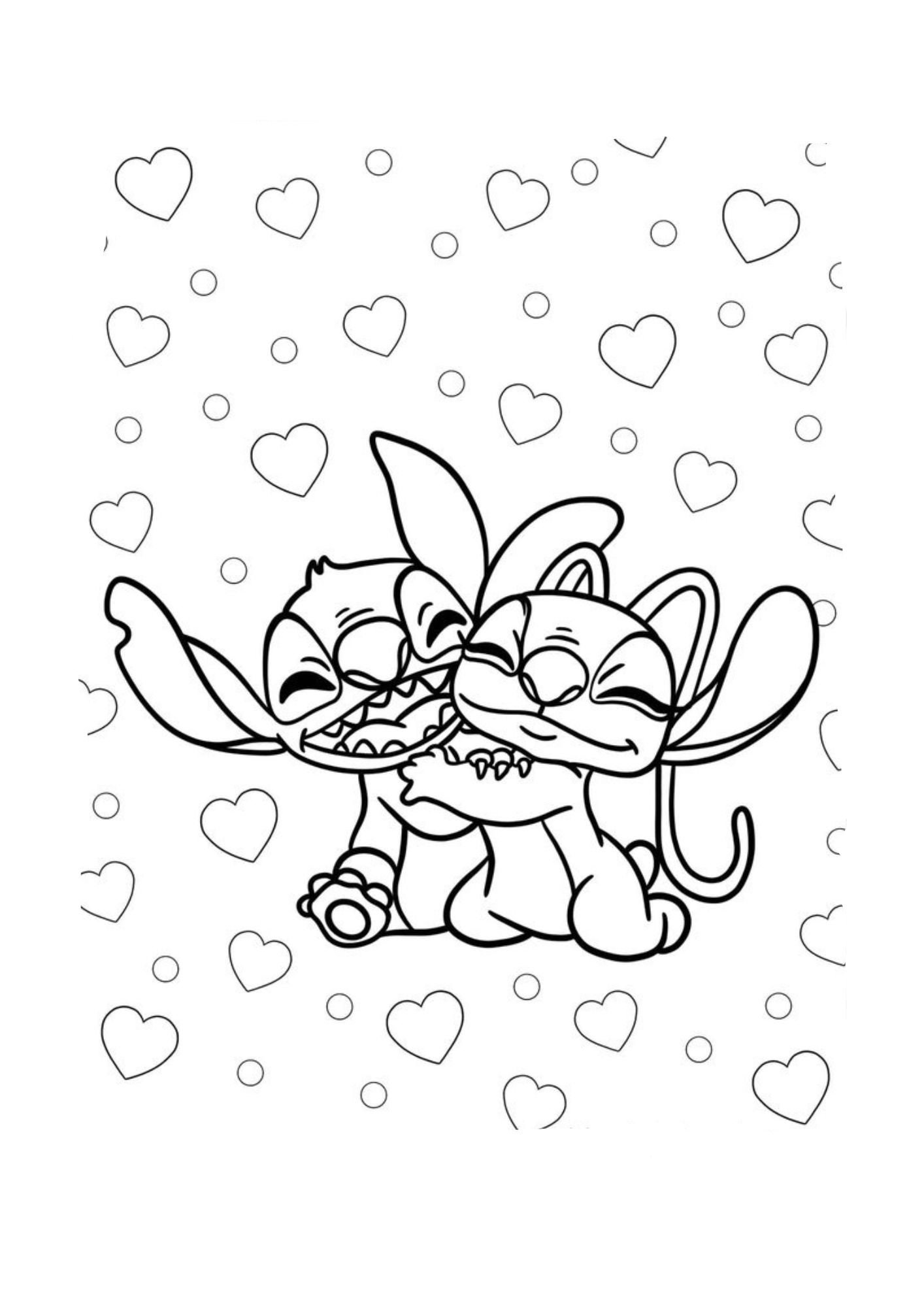 130 Stitch And Angel Coloring Pages FREE Printable 13