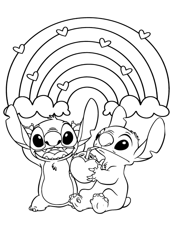 130 Stitch And Angel Coloring Pages FREE Printable 131