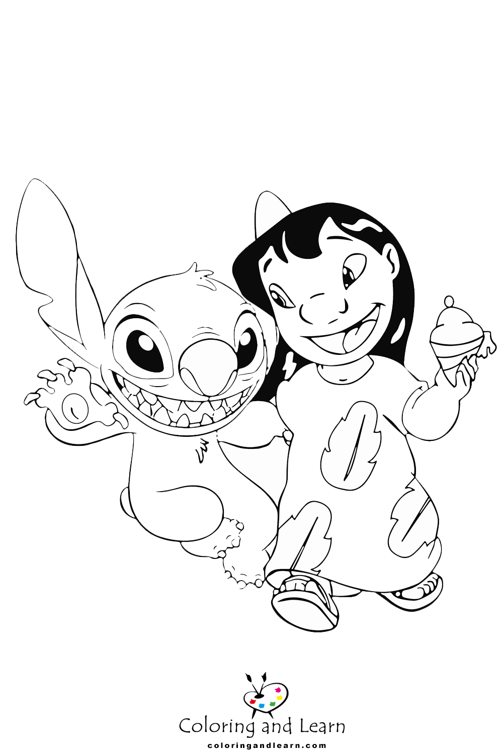 130 Stitch And Angel Coloring Pages FREE Printable 19