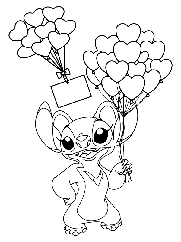 130 Stitch And Angel Coloring Pages FREE Printable 25