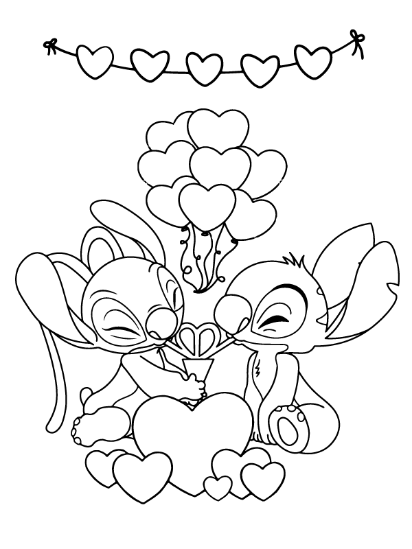 130 Stitch And Angel Coloring Pages FREE Printable 38