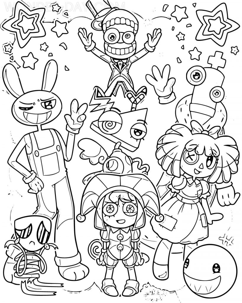 130+ The Amazing Digital Circus Coloring Pages Printable 135