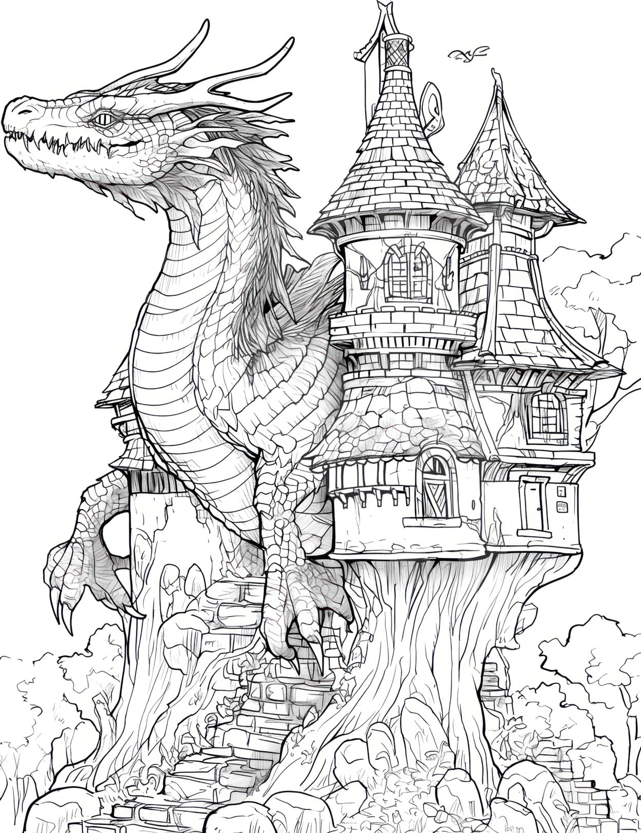 132 Fantasy Coloring Pages Printable 128