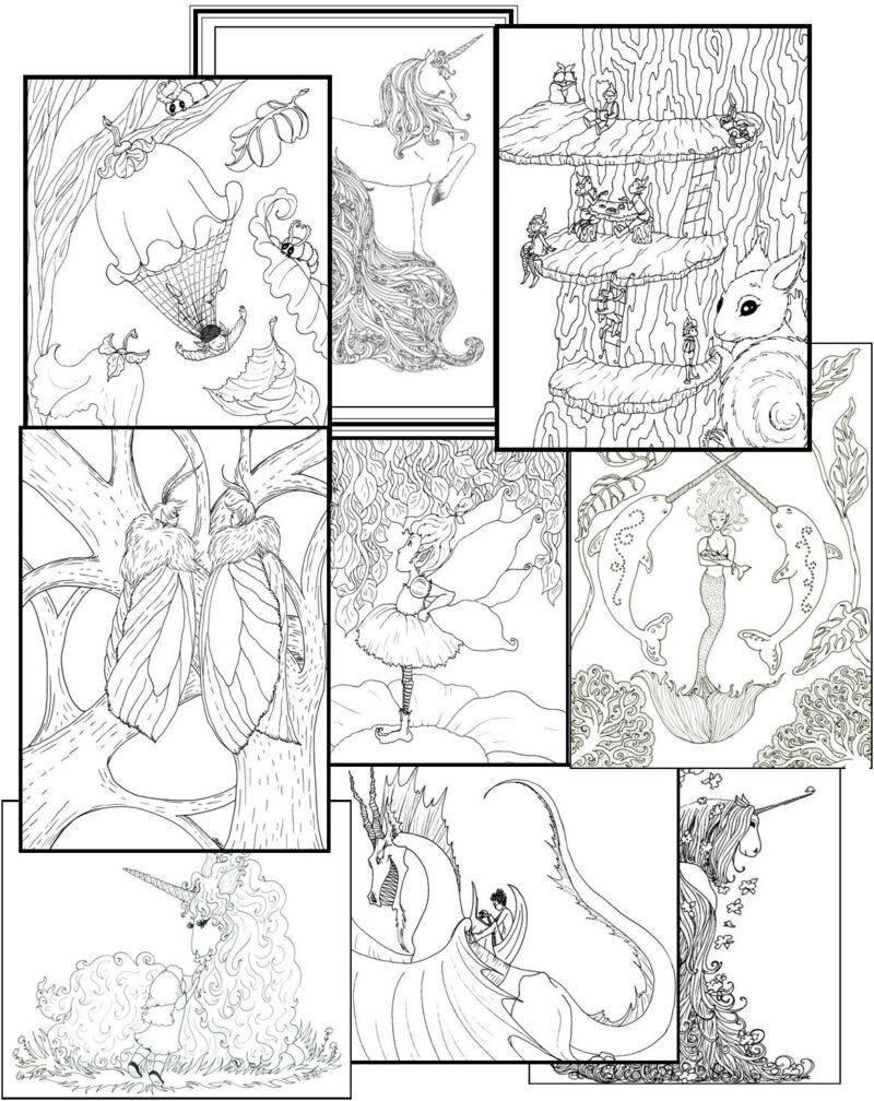 132 Fantasy Coloring Pages Printable 29