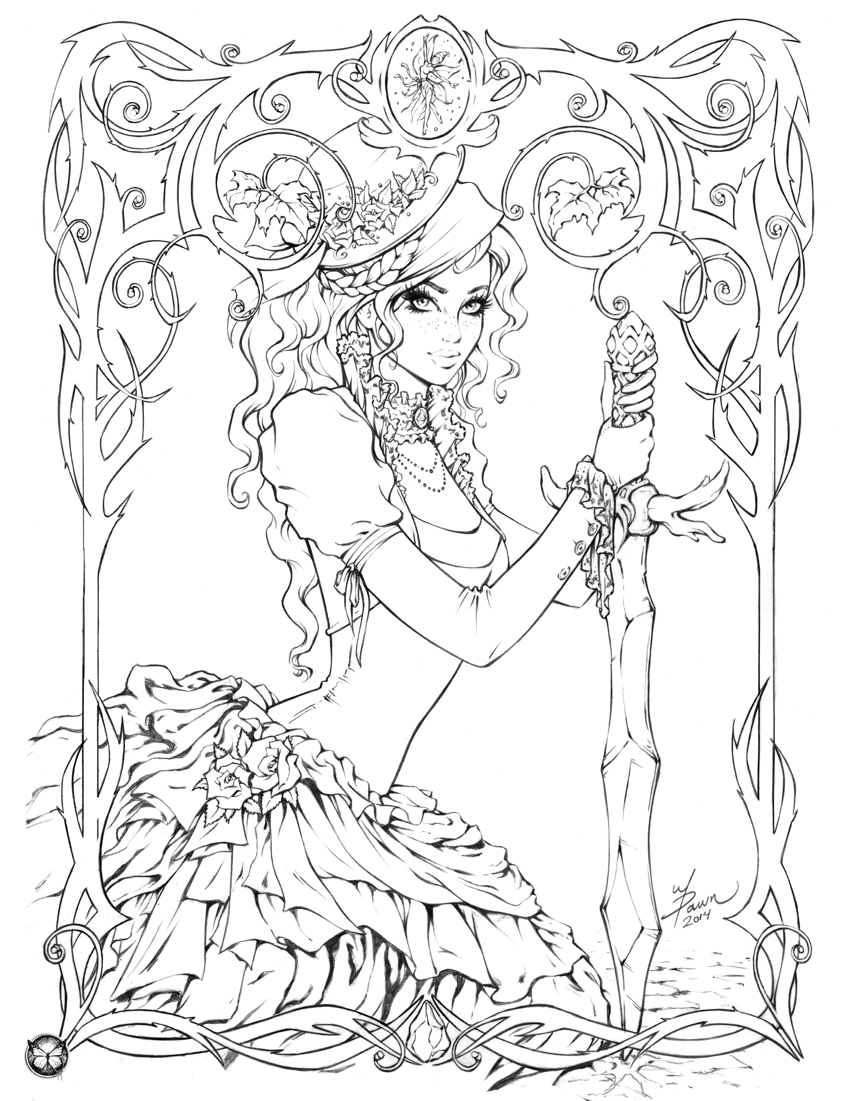 132 Fantasy Coloring Pages Printable 38