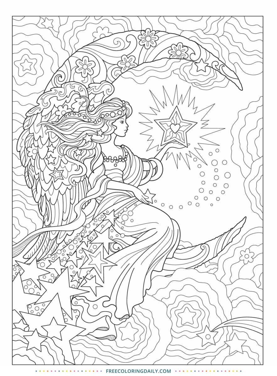 132 Fantasy Coloring Pages Printable 40