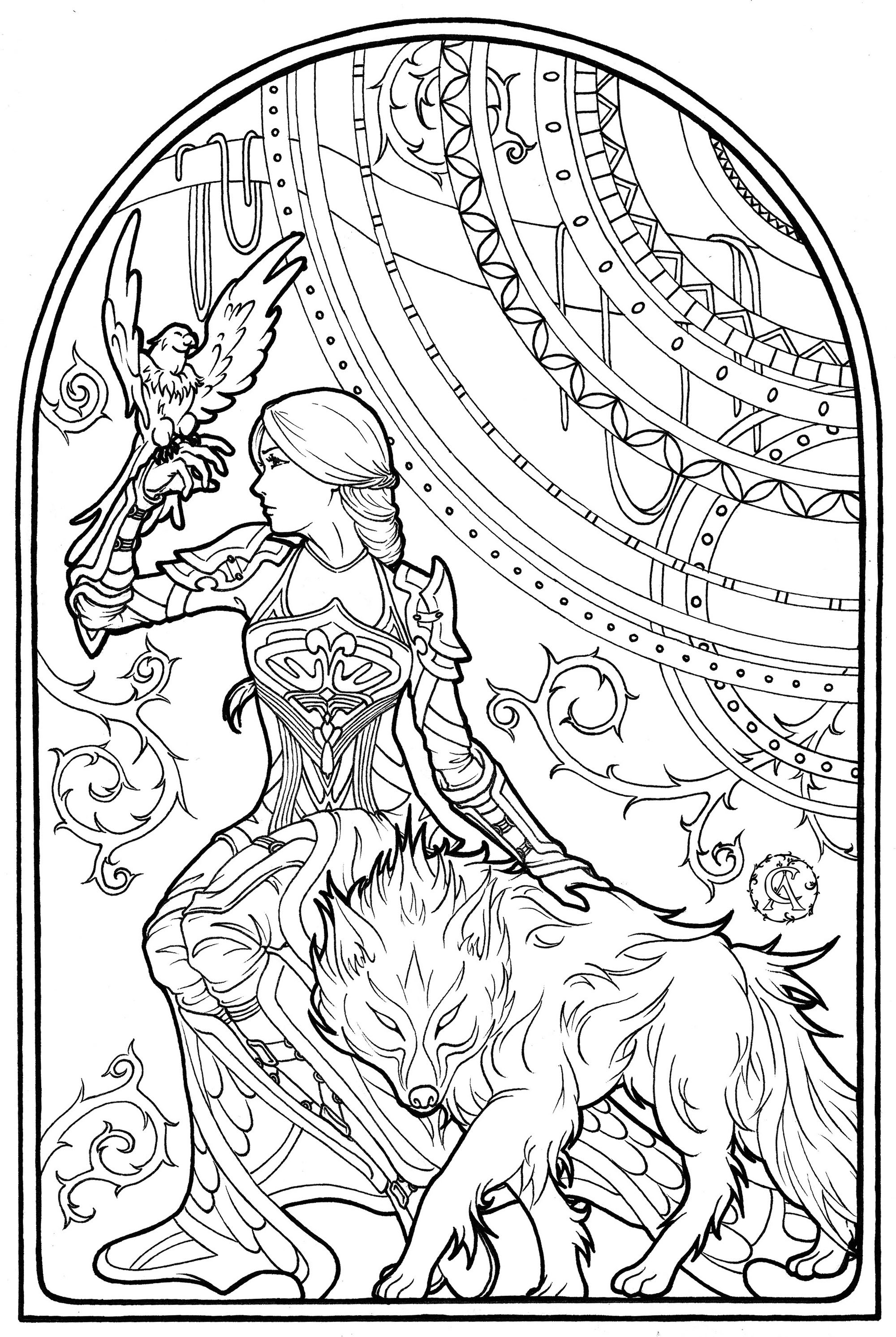 132 Fantasy Coloring Pages Printable 8