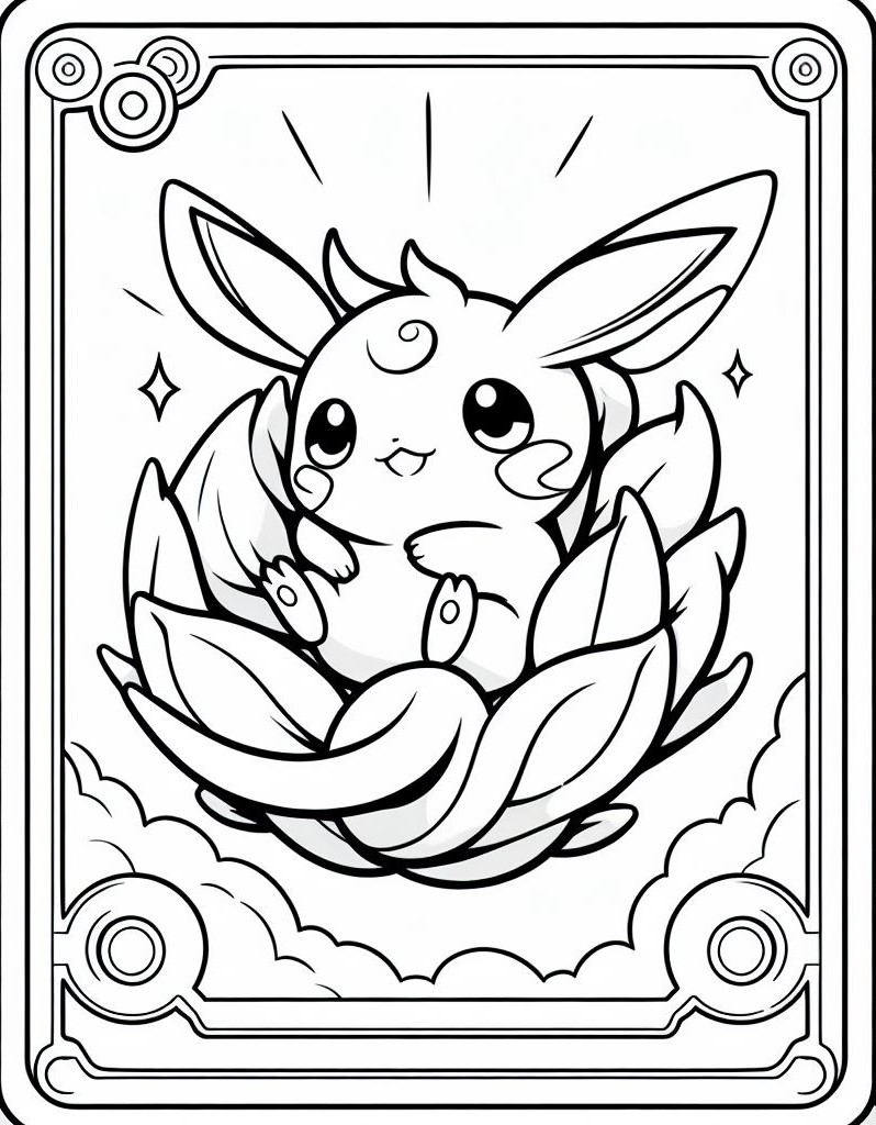 140+ Cute Pokemon Card Coloring Pages Printable 74