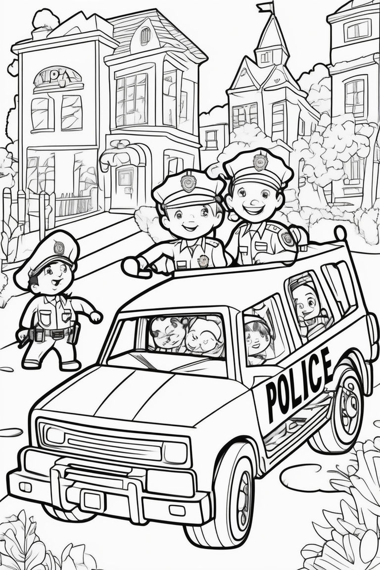 150+ Police Cars Coloring Pages: Coloring Patrol 103