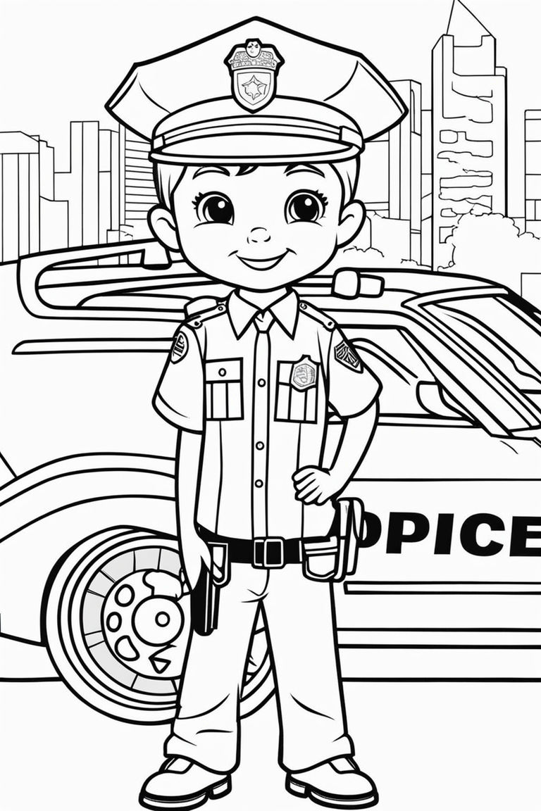 150+ Police Cars Coloring Pages: Coloring Patrol 122