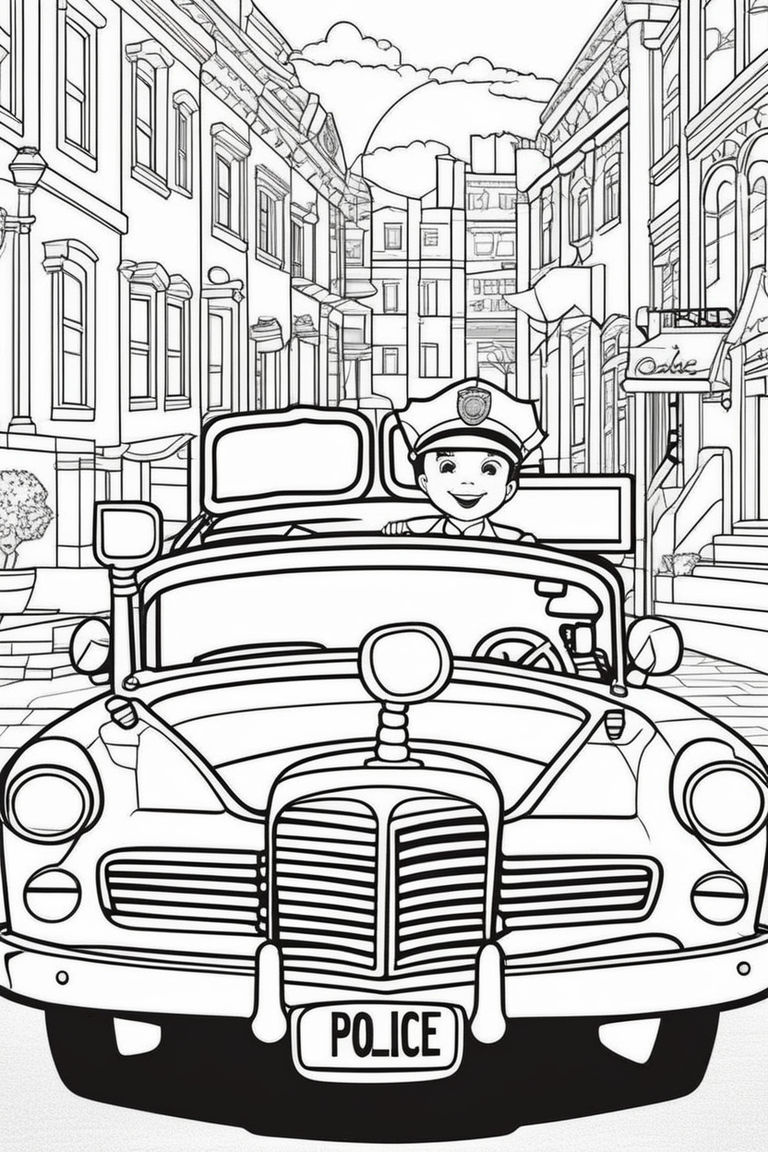 150+ Police Cars Coloring Pages: Coloring Patrol 14