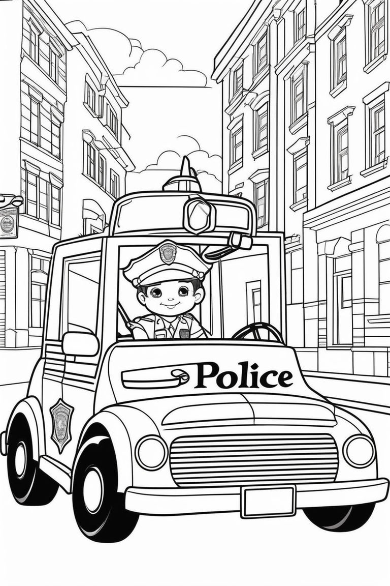 150+ Police Cars Coloring Pages: Coloring Patrol 25