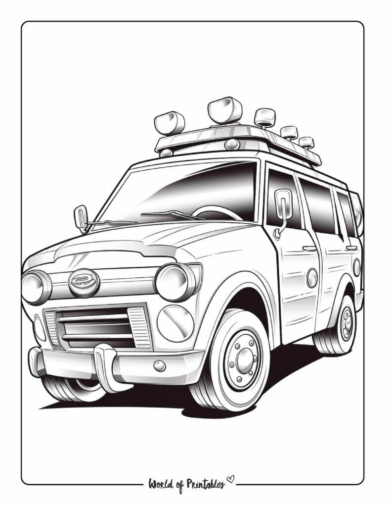 150+ Police Cars Coloring Pages: Coloring Patrol 37