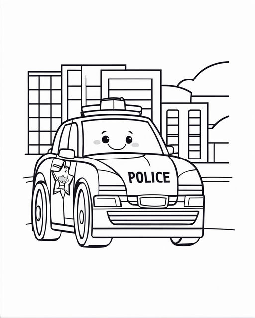 150+ Police Cars Coloring Pages: Coloring Patrol 39