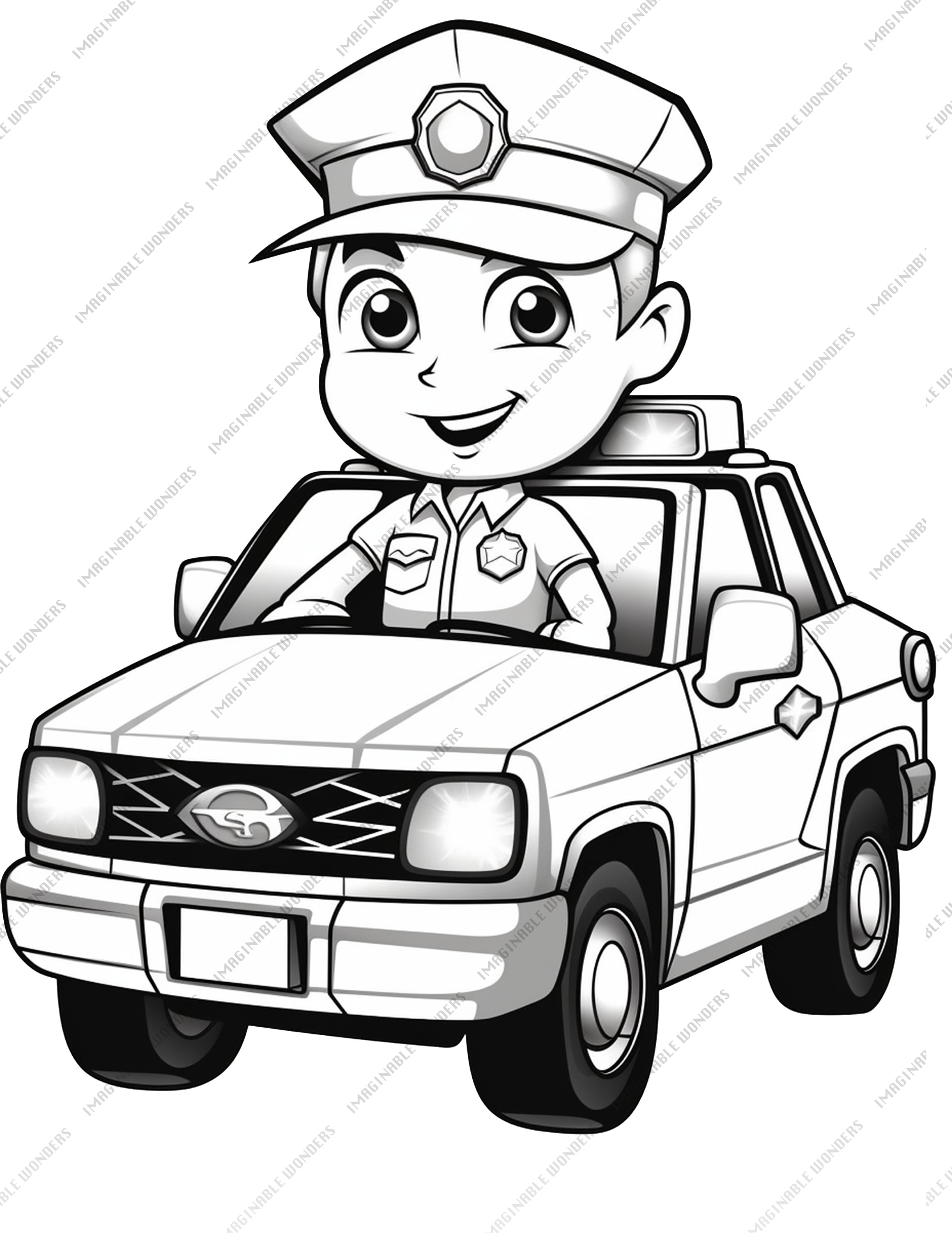 150+ Police Cars Coloring Pages: Coloring Patrol 47