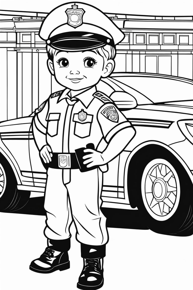 150+ Police Cars Coloring Pages: Coloring Patrol 54