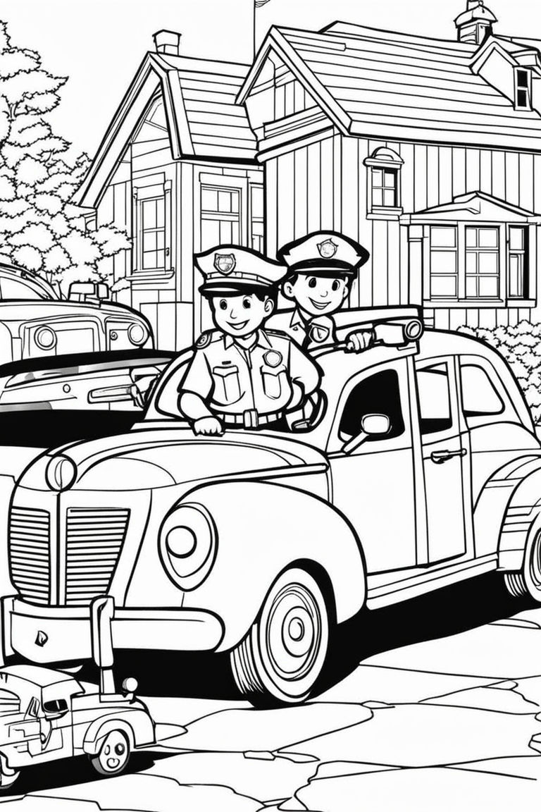 150+ Police Cars Coloring Pages: Coloring Patrol 76