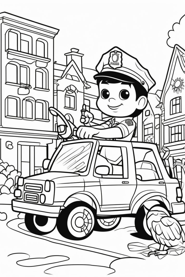 150+ Police Cars Coloring Pages: Coloring Patrol 77