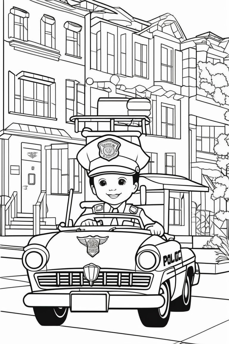 150+ Police Cars Coloring Pages: Coloring Patrol 84