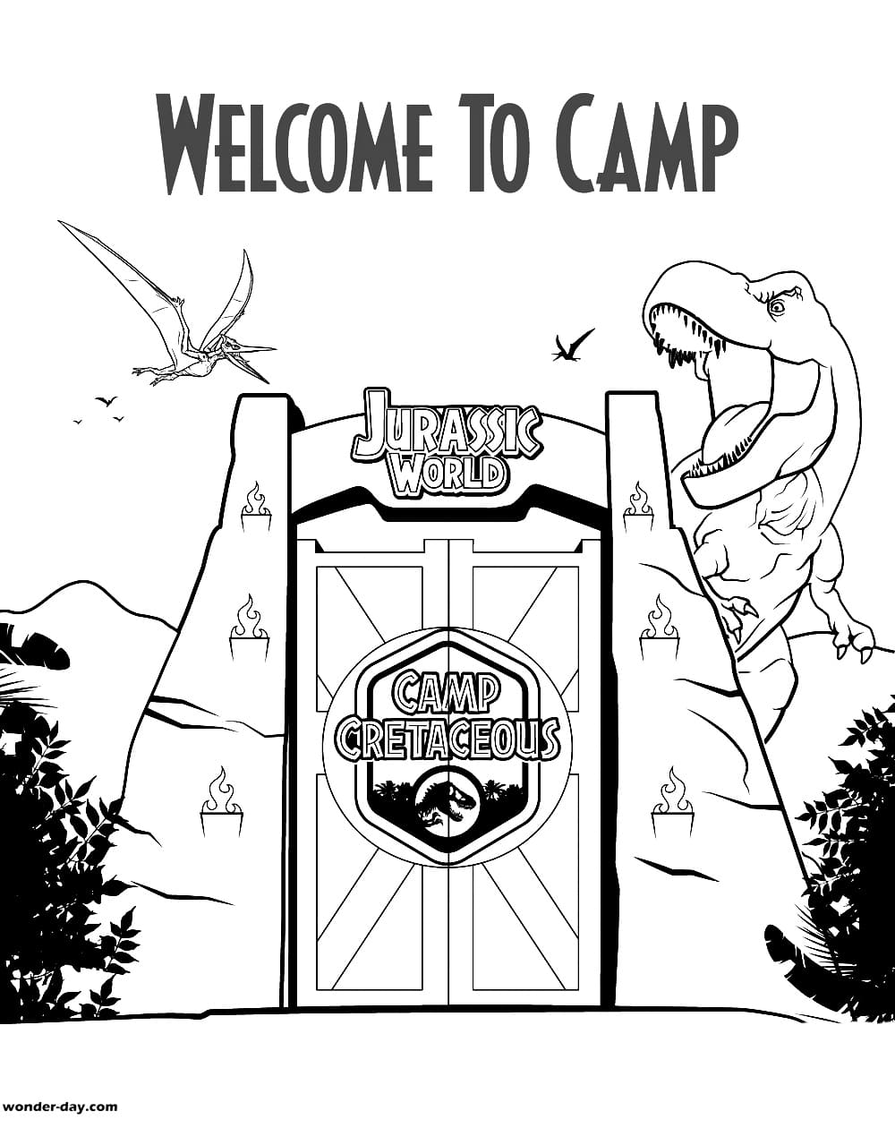 163 Jurassic Park Coloring Pages Dinosaurs Printable 10