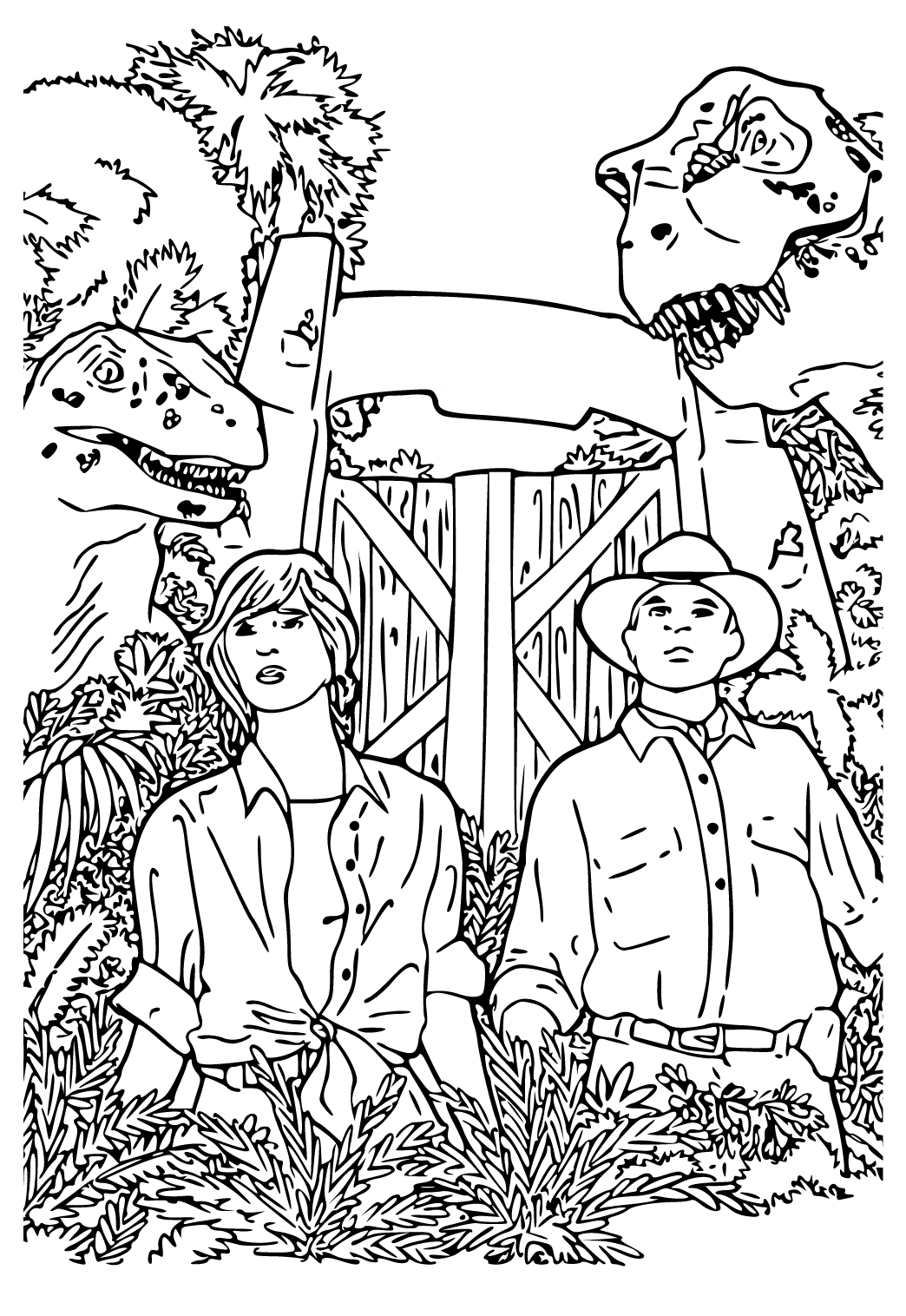 163 Jurassic Park Coloring Pages Dinosaurs Printable 105