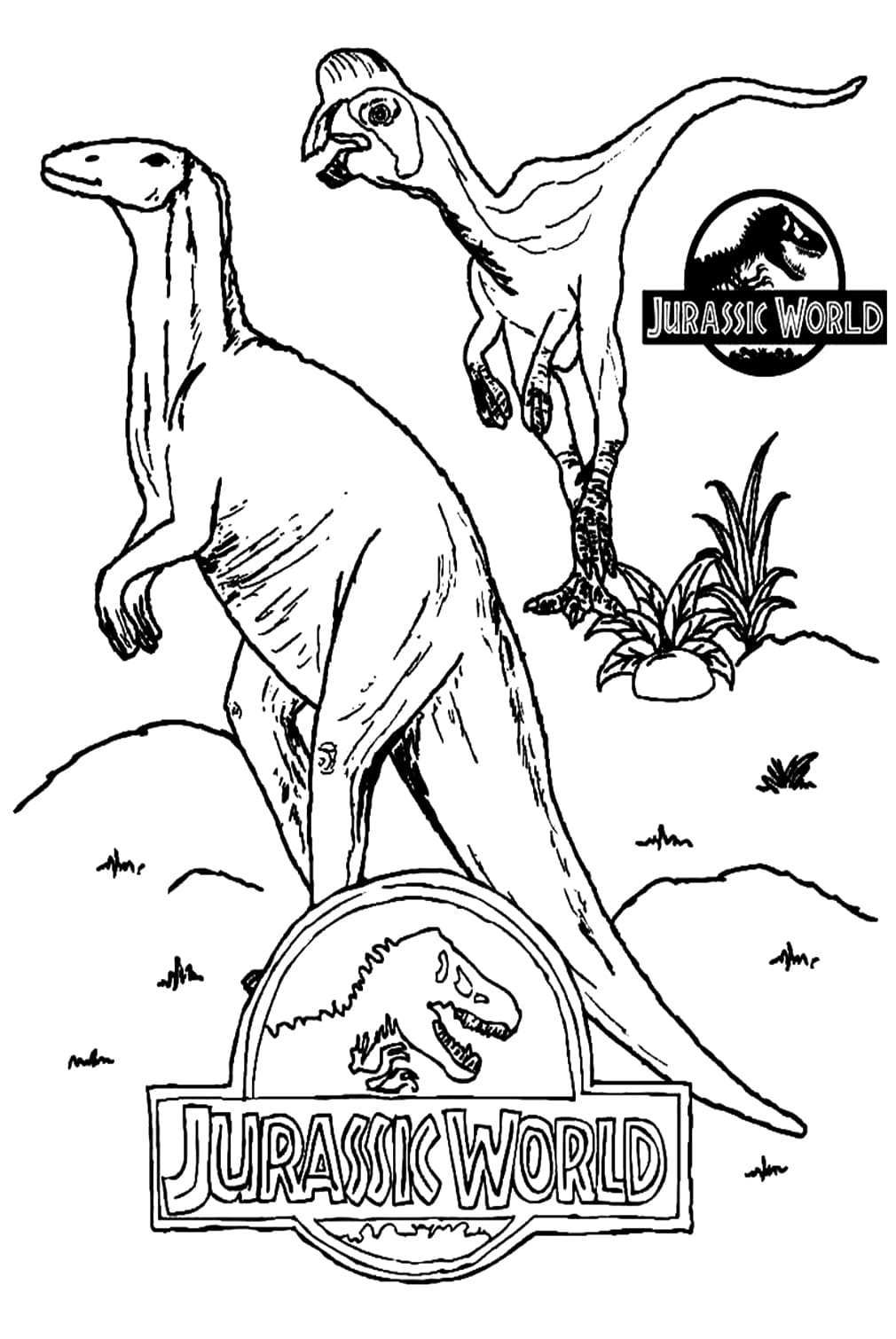 163 Jurassic Park Coloring Pages Dinosaurs Printable 30