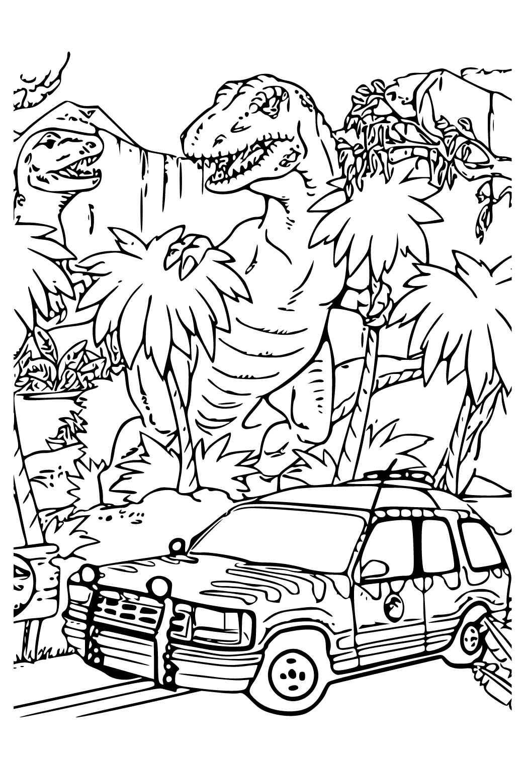 163 Jurassic Park Coloring Pages Dinosaurs Printable 39