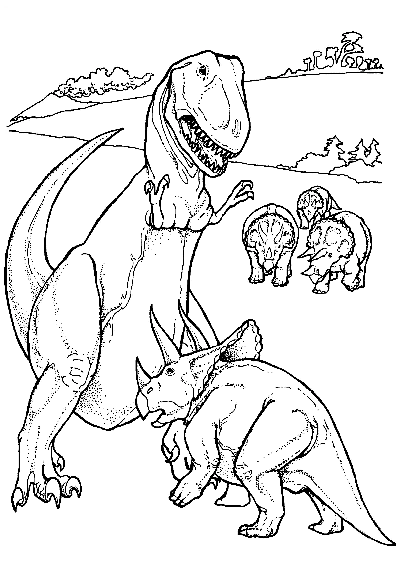 163 Jurassic Park Coloring Pages Dinosaurs Printable 9