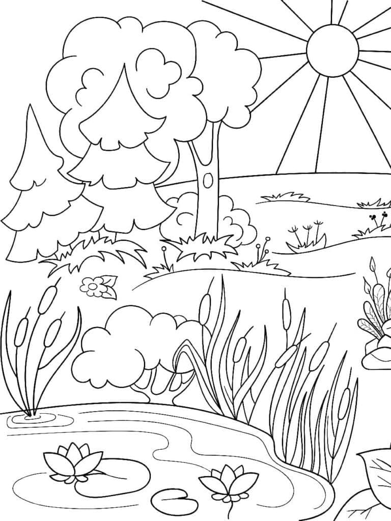 175+ Desert Landscape Coloring Pages Printable 1