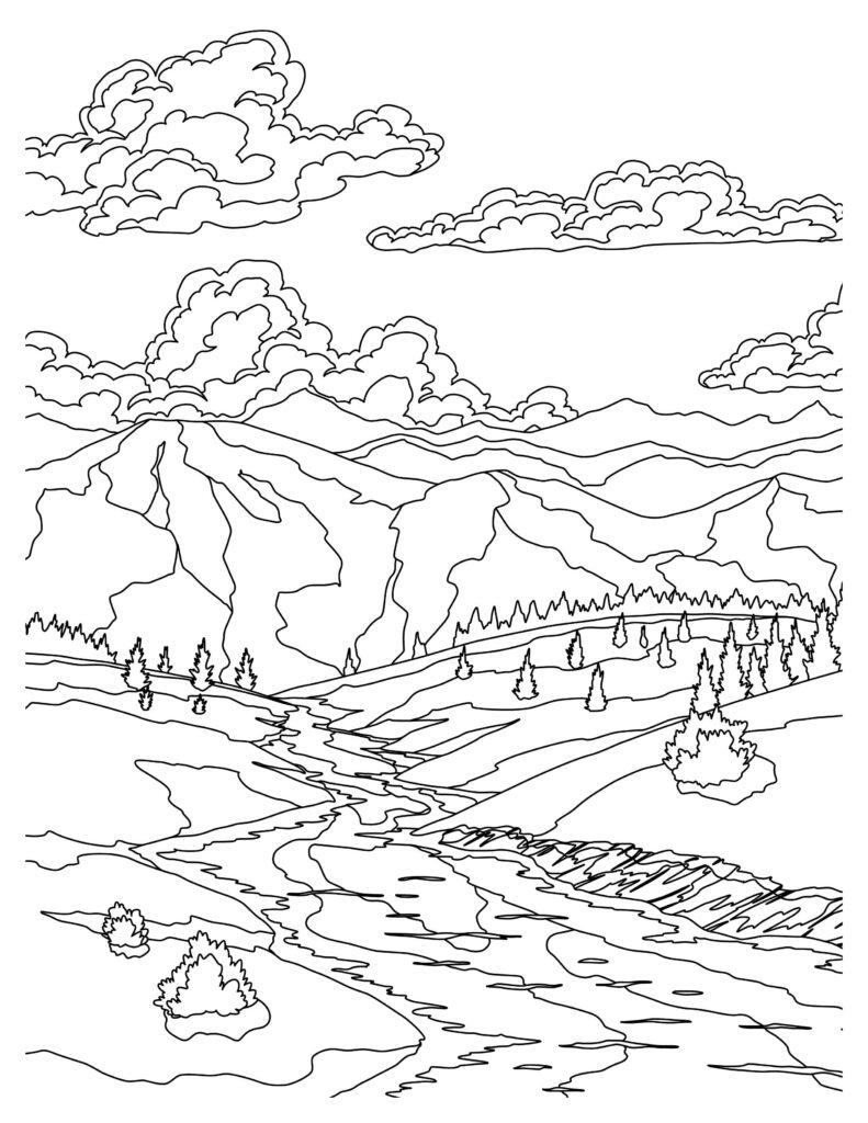 175+ Desert Landscape Coloring Pages Printable 11