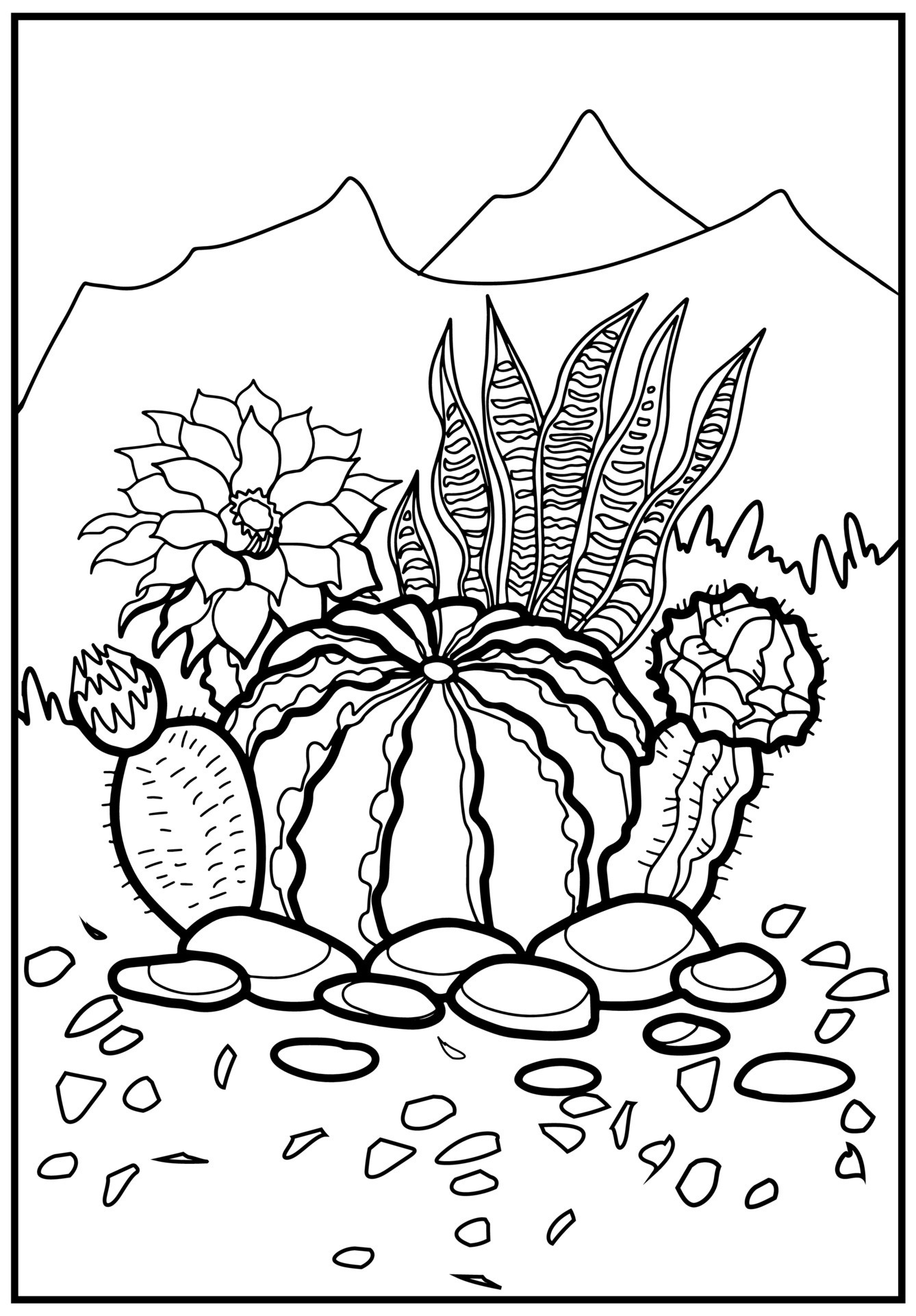 175+ Desert Landscape Coloring Pages Printable 111