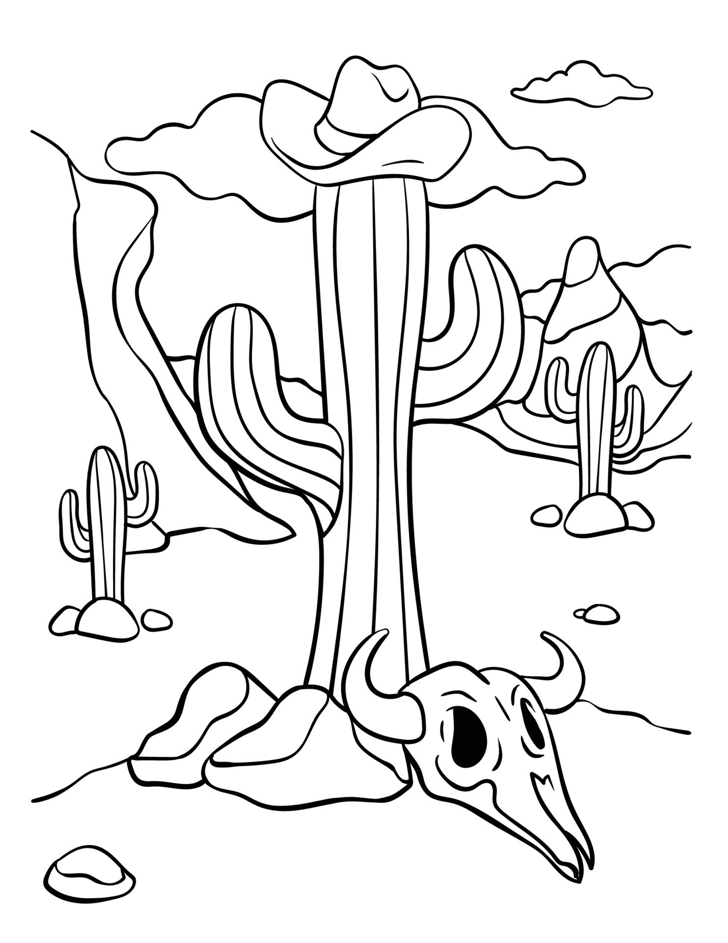 175+ Desert Landscape Coloring Pages Printable 121