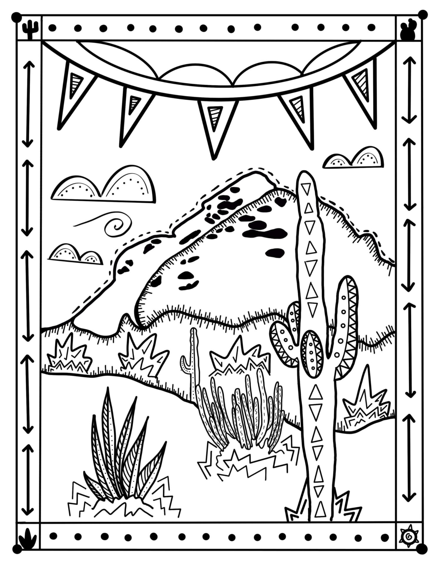 175+ Desert Landscape Coloring Pages Printable 125