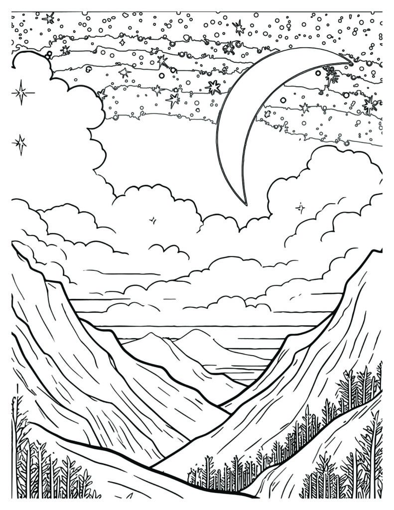 175+ Desert Landscape Coloring Pages Printable 13