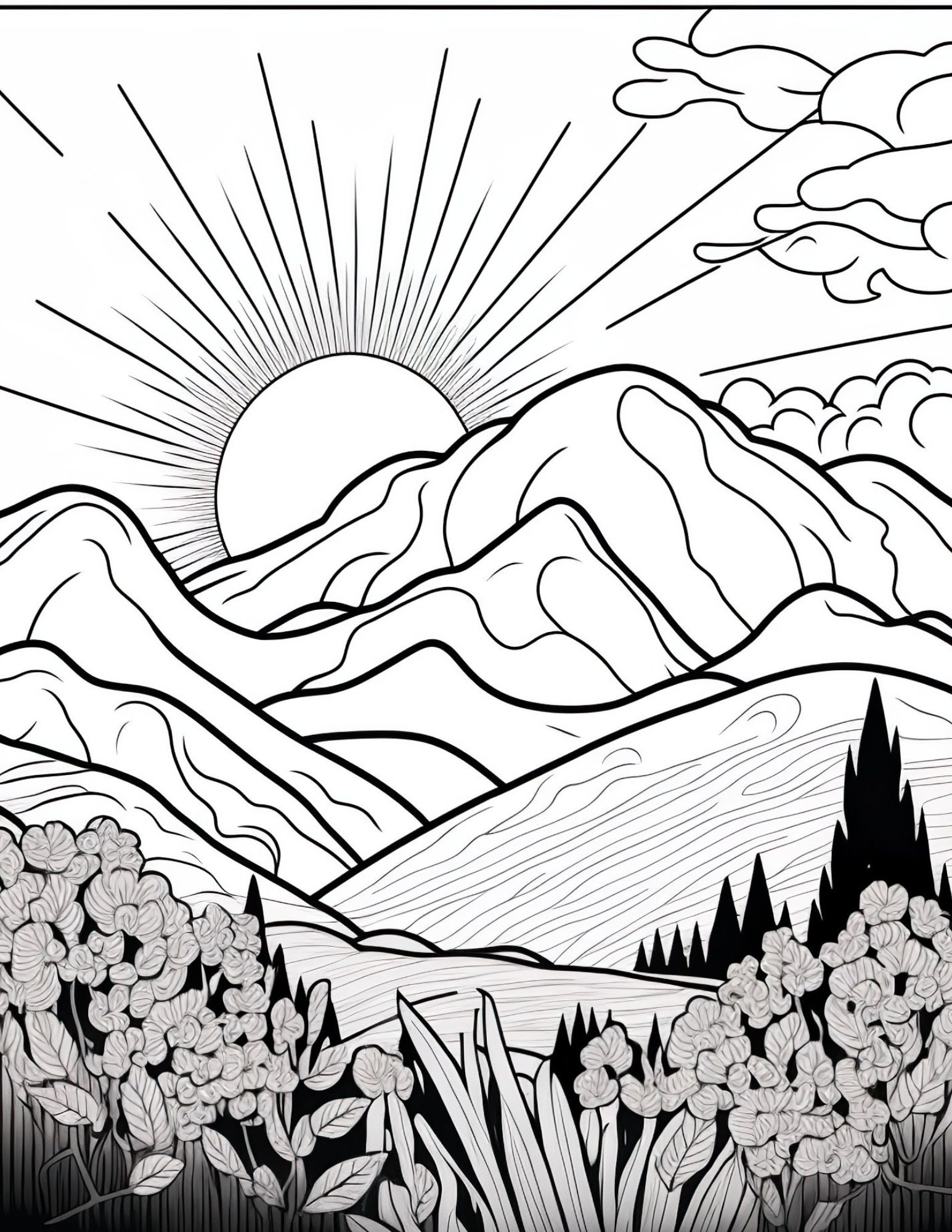 175+ Desert Landscape Coloring Pages Printable 135