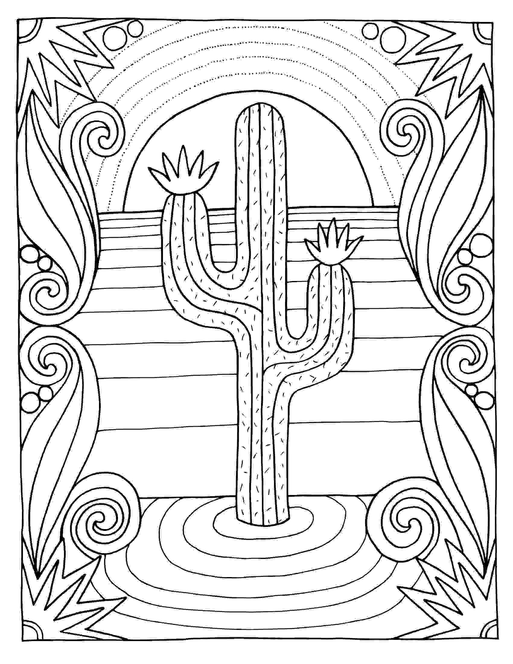 175+ Desert Landscape Coloring Pages Printable 145