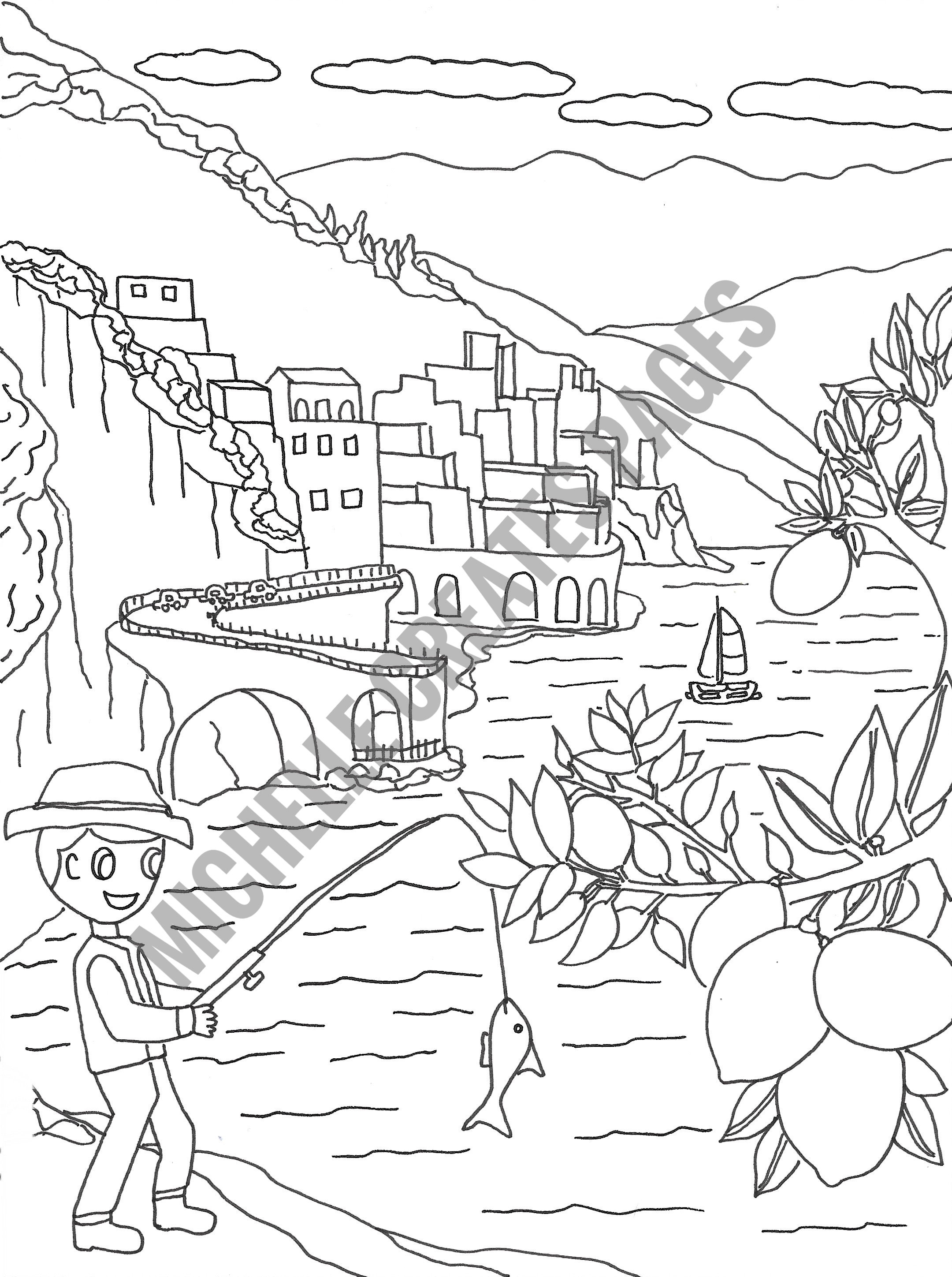 175+ Desert Landscape Coloring Pages Printable 161