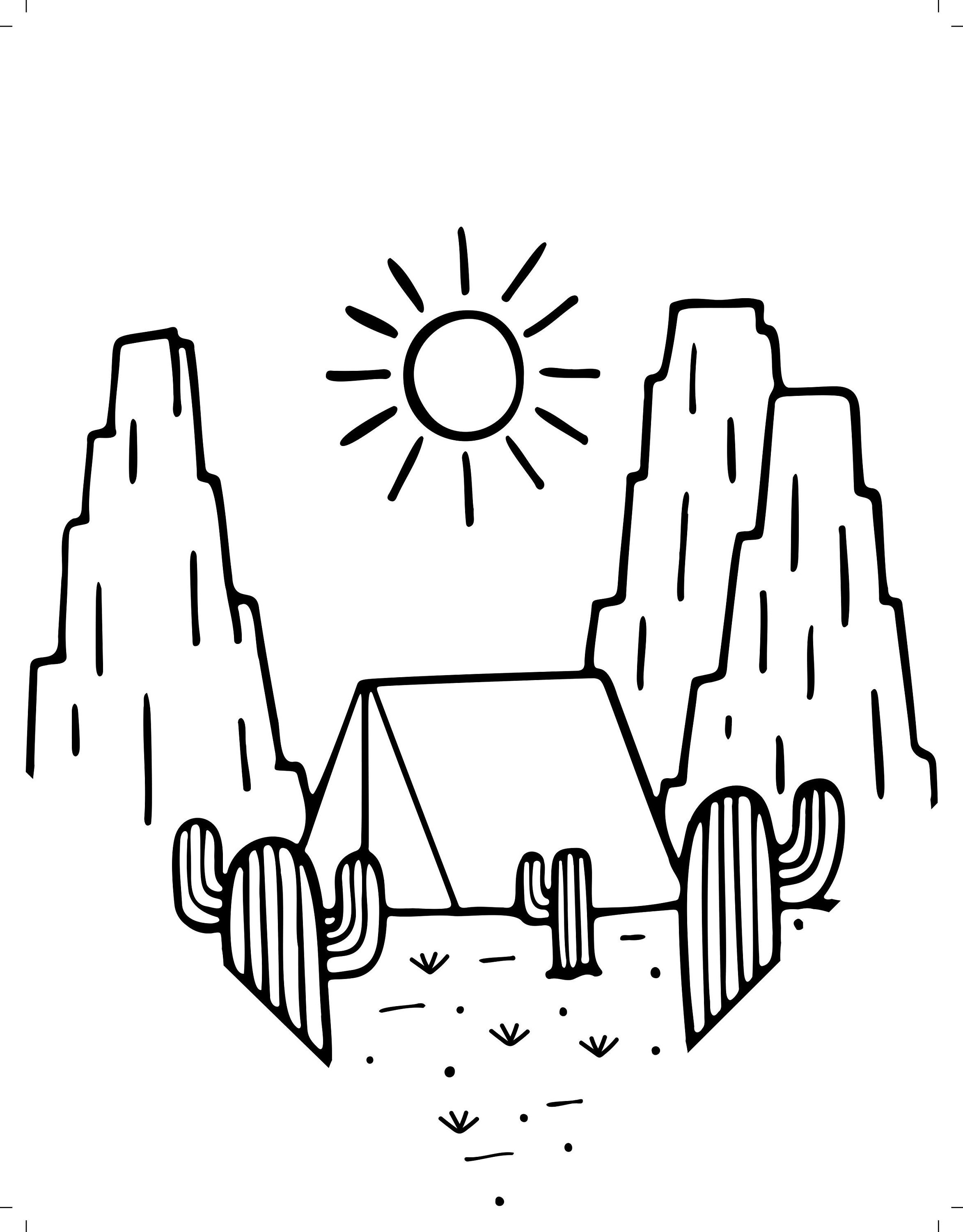 175+ Desert Landscape Coloring Pages Printable 166