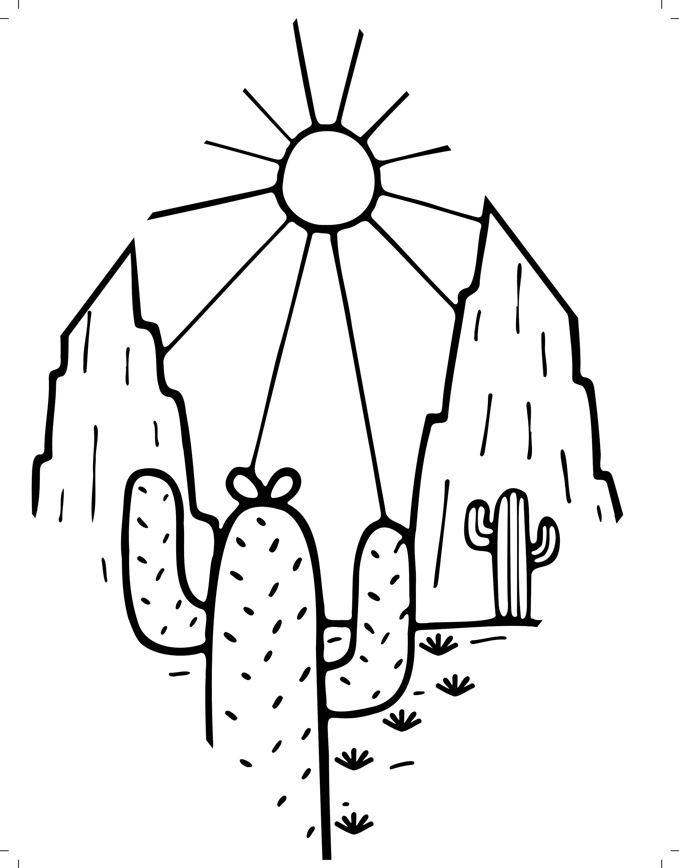 175+ Desert Landscape Coloring Pages Printable 167