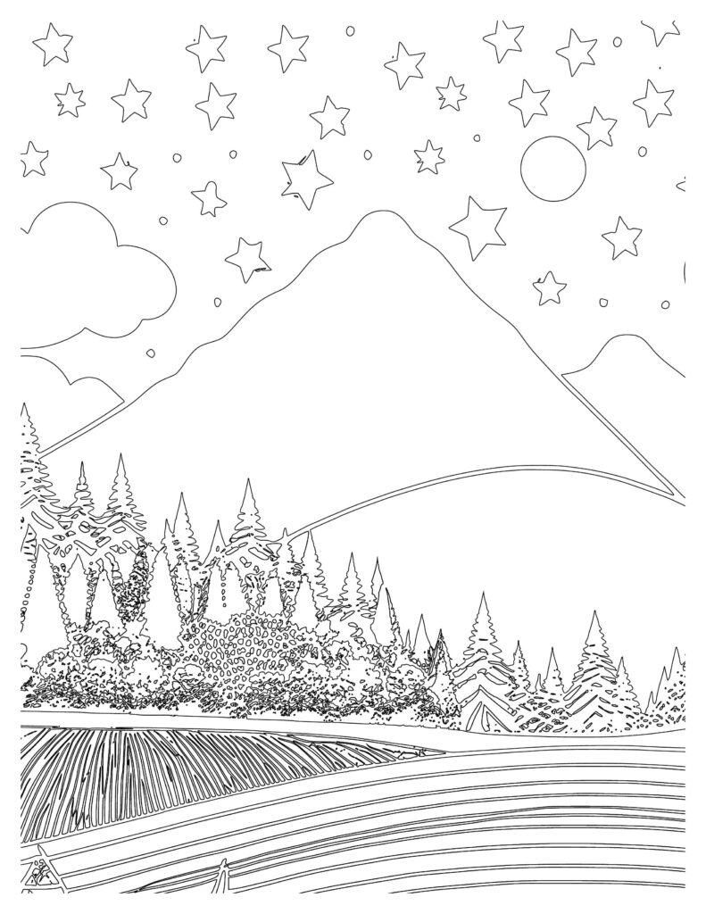 175+ Desert Landscape Coloring Pages Printable 19