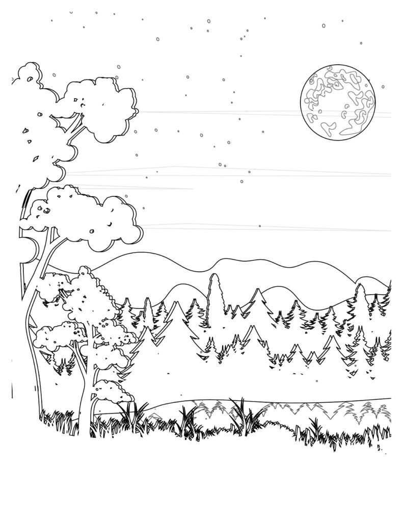 175+ Desert Landscape Coloring Pages Printable 28