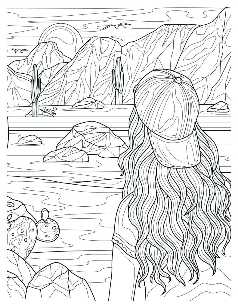 175+ Desert Landscape Coloring Pages Printable 40