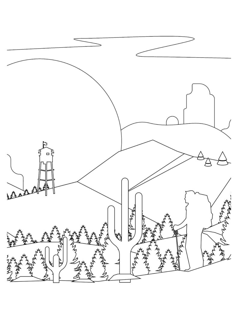 175+ Desert Landscape Coloring Pages Printable 45