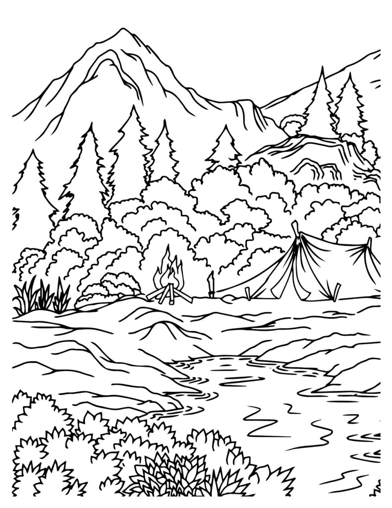 175+ Desert Landscape Coloring Pages Printable 52