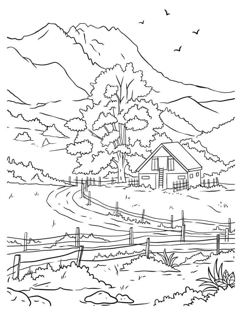 175+ Desert Landscape Coloring Pages Printable 53