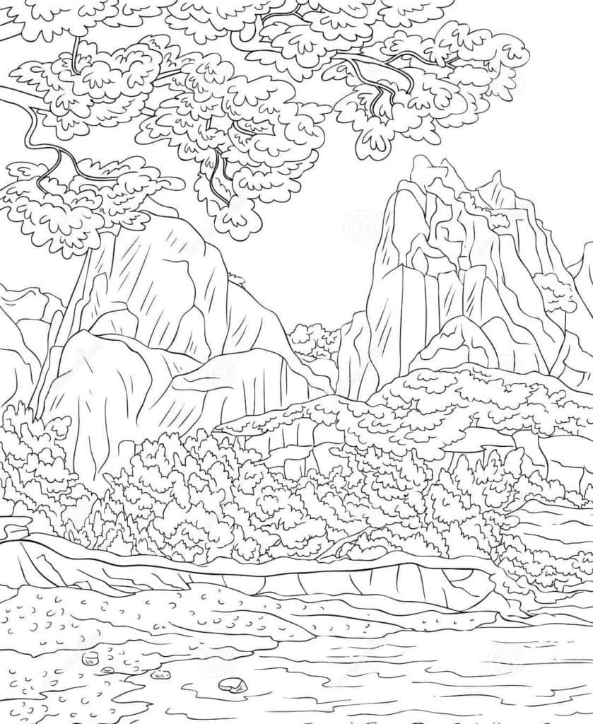 175+ Desert Landscape Coloring Pages Printable 62