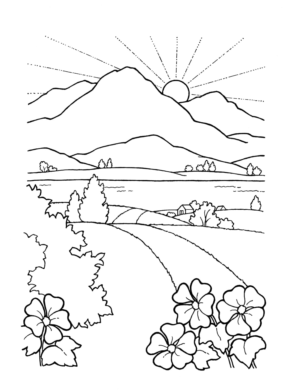 175+ Desert Landscape Coloring Pages Printable 89