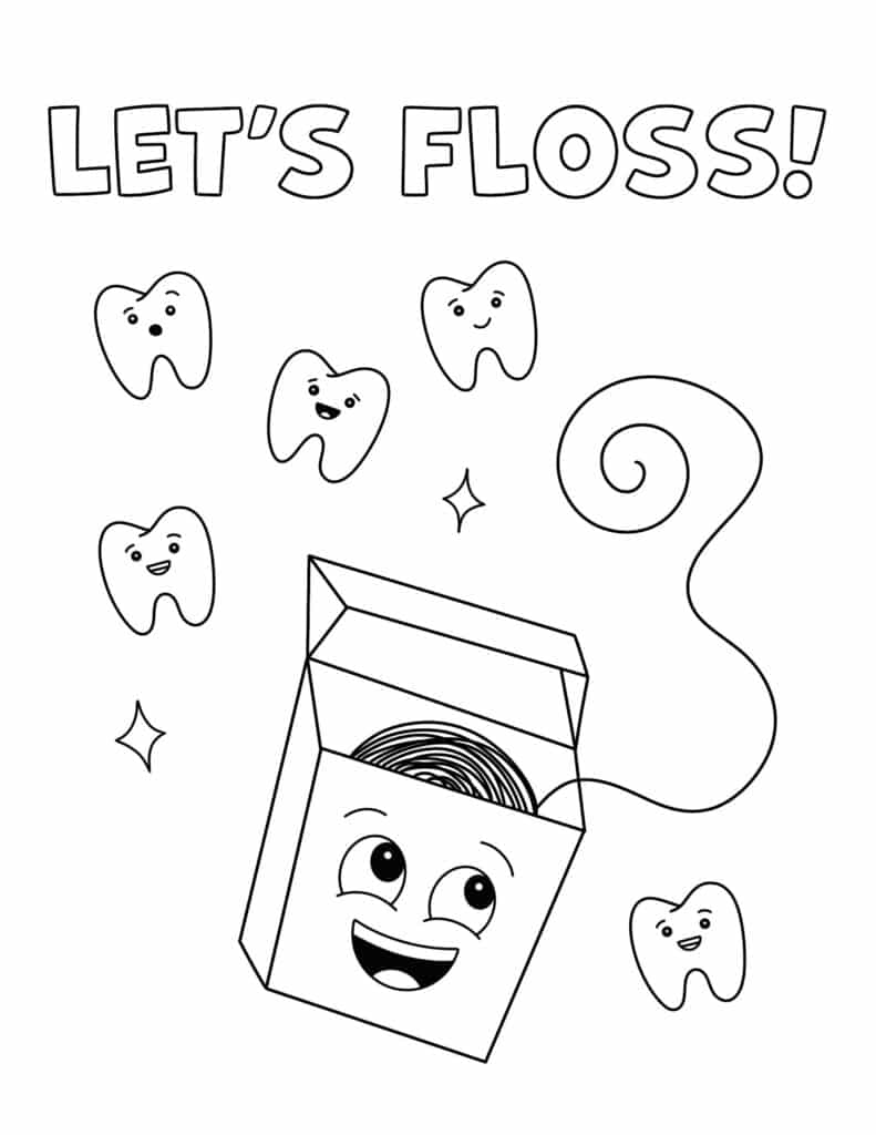 180++ Dental Health Teeth Coloring Pages Printable 105