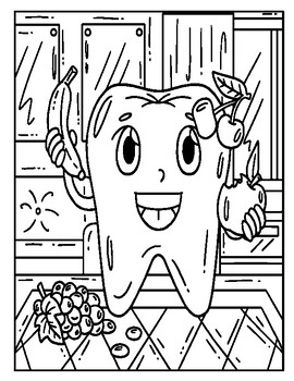 180++ Dental Health Teeth Coloring Pages Printable 127